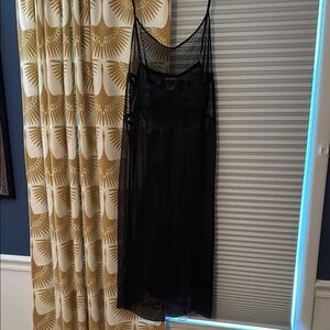 Free People Black Sheer Slip Dress